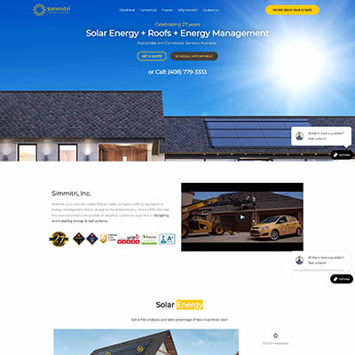 Simmitri Solar website designed by Solutionarian Marketing & Web Design