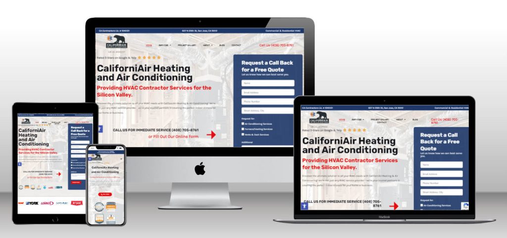 CaliforniAir Heating and Air Conditioning Responsive Website Design