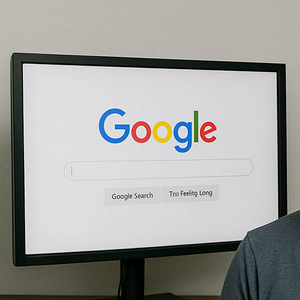 Square Google on Monitor