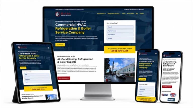 Bay Area Mechanical Service Santa Clara CA Website Design SEO Local SEO Google Ads and Brand Development | Solutionarian Marketing and Web Design