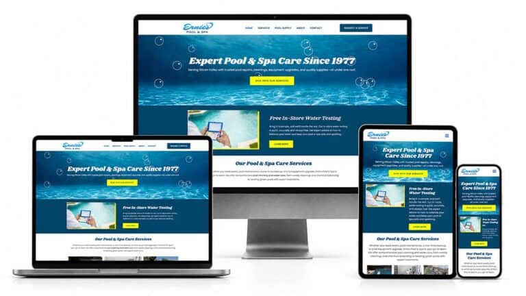 Ernies Pool Spa San Jose CA WordPress Website Redesign | Solutionarian Marketing and Web Design