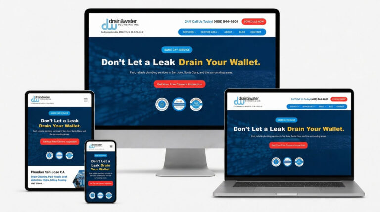 Drain and Water Plumbing Services Website Redesign Local SEO and Digital Growth Strategy in San Jose CA | Solutionarian Marketing and Web Design